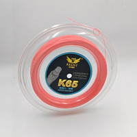Cordage de badminton robuste de 0,7 mm, longue durée de vie, excellente résistance à l'usure, similaire au BG65, 200 m, couleur orange rouge