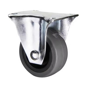 Roda Universal Reforçada 3, 4, 5 polegadas TPR Silenciosa Anti-Enrolamento para Carrinho de Entrega de Alimentos, Plataforma Plana com Rodas de Freio e Rodas de Apoio - Product Image 6