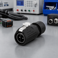 Connecteur de câble circulaire étanche IP68 LP28 2/3 P 50A, prise mâle et bornes femelles pour l'alimentation