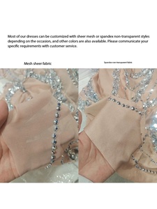 Kit Costume per Esibizioni di Danza Latina, 100% Poliestere, Set con Vestito Paillettato, Strass e Frange per Adulti, Cantanti, Gruppi Femminili, Jazz, <span class=keywords><strong>DJ</strong></span> - Product Image 4