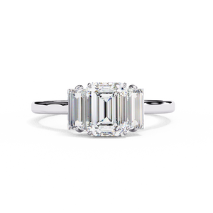 Bague de fiançailles pour femme en or massif 18 carats avec diamant de laboratoire taille brillant, certifiée IGI, plaqué rhodium, luxe, couleur D, gravure laser - Product Image 5