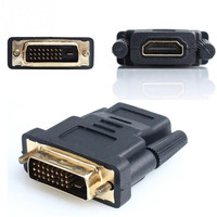 Adaptador convertidor macho DVI a HDMI hembra, conector chapado en oro HDMI a DVI 24 + 1, adaptador DVI a HDMI