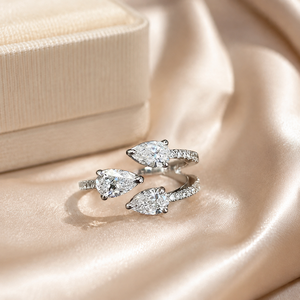 Anello Aperto Regolabile a Goccia per Donne, Elegante Gioiello da Dito alla Moda - Product Image 4