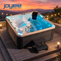 Spa extérieur, bain à remous extérieur pour 5 personnes, JOYEE, baignoires en acrylique de luxe, 72 jets de massage, design moderne, bain à remous