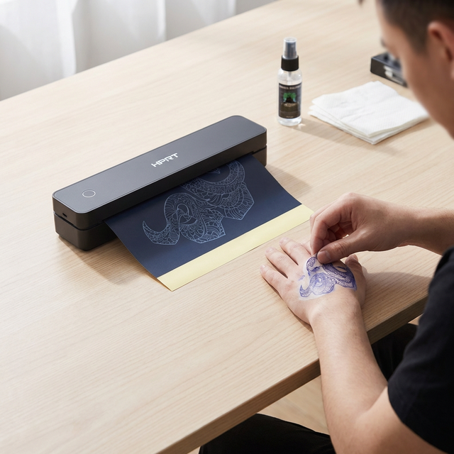Hanin HPRT MT660 A4 Printer Thermal Mini Portable Bt Usb Tattoo Printer Thermal Copier Wireless Battery Tattoo Stencil Printer