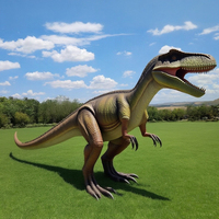 Modèle de dinosaure en métal personnalisé à moteur pour centres commerciaux, parcs d'aventure, aéroports, sites touristiques, exposition de dinosaures