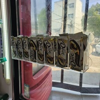 Porte-chocolat et porte-canettes avec porte en verre pour réfrigérateur avec ventouse Porte-chocolat en acrylique