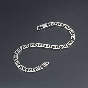 Men's <b>Titanium</b> Steel <b>Chain</b> Bracelet 21 Cm Length Simple Smooth Finish Hip Hop Party Jewelry CE174 - Product Image 3