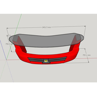 Table en verre design créatif bureau en demi-cercle pour PDG en forme de voiture bureau de direction de luxe rouge à vendre