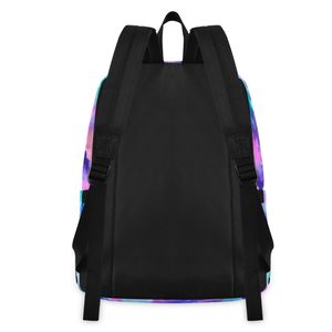 Colorful Purple Watercolor Custom Print Logo 2-Piece Children's Schoolbag Student Girl Boy <b>Backpack</b> Set With Lunch Box - Product Image 3