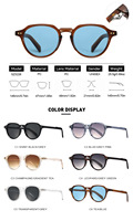 Nouvelles Lunettes de Soleil Rondes Rétro 2026 en PC, Protection UV400, Tendance Ins, Monture Couleur Thé Haut de Gamme, Style Niche