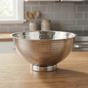 Passoire en acier inoxydable martelé avec base, durable, écologique, compatible lave-vaisselle, pour cuisine domestique - Product Image 3