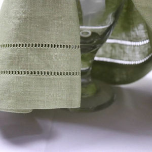 Serviette de table en lin faite à la main, design textile, 60x60cm, ourlet double, luxe, pour usage hôtelier - Product Image 1