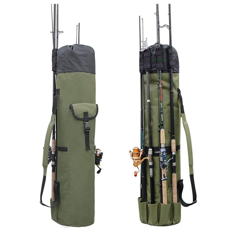 hot selling fishing bag organizer pouch for multiple rods storage travel heavy duty sea fly fishing rod case tackle bag