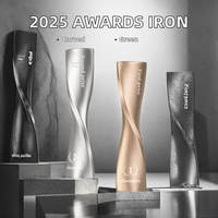 Trophées Métalliques Créatifs Personnalisés 2026 pour Récompenses de Réunions Annuelles, Employés Exceptionnels, Gravure pour Équipes et Individus, Reconnaissance du Progrès
