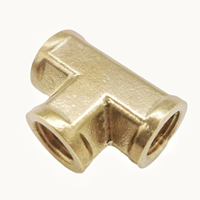 Té en laiton haute pression (FIP X FIP X FIP) NPT BSP BSPP pour la plomberie huile acier acier inoxydable PE forgeage disponible 10mm 14mm