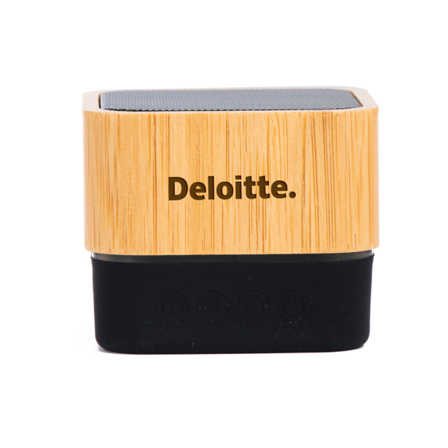 Sustainable Square Mini Bamboo Wood Speaker Rechargeable Bt Bluetooths Portable Wireless Blue Tooth Speaker