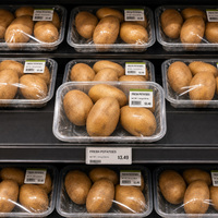 Emballage en plastique PET pour fruits et légumes de haute qualité, personnalisé avec logo, jetable, pour supermarchés