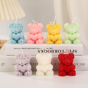 Decoración para Fiestas en Casa, Regalos de San Valentín, Oso de Rosas con Aroma, Vela Perfumada, Oso de Peluche de Amor, Oso de Rosas 3D, Velas de Rosas - Product Image 1