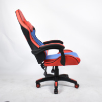 Chaise de jeu ergonomique en cuir avec support lombaire, chaise de course inclinable pour PC, pour la maison et le bureau