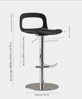 Tabouret de bar minimaliste en plastique moderne pour hôtel et usage domestique avec rotation à 360°. Chaise de bar pivotante pour comptoir de réception, caisse ou bar
