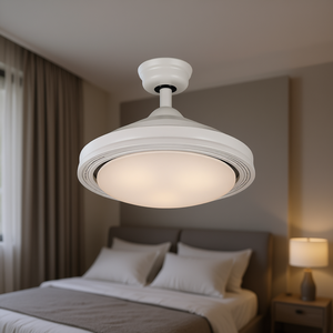 Ventilateur de plafond intelligent encastré avec éclairage, moteur 42 pouces, télécommande, sans pales, pour chambre à coucher - Product Image 2