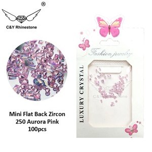 Mini Piedras de <span class=keywords><strong>Uñas</strong></span> Aurora CY, Adorno de Zirconia con Base Plateada, Brillantes y Elegantes, Decoraciones de Joyería - Product Image 4