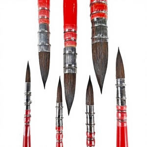 Potentate OEM Customized Gray Squirrel Artist <b>Paint</b> <b>Brush</b> with Wood Handle for <b>Professional</b>/ Watercolor Painting - Product Image 2