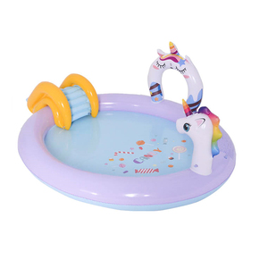 Centro de Juegos Inflable para Piscina, Piscina Inflable para Exteriores con Tobogán - Product Image 3