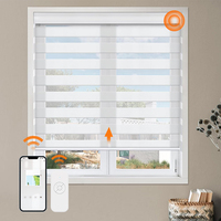 Ventana Francesa Moderna con Motor Eléctrico Integrado, Carga Solar Tipo-C, Funcionamiento Automático, Control Remoto, Habilitada para WiFi