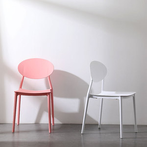Modern Plastic Chair With <b>Backrest</b> Adult Dining Chair Study Chair Minimalist Design - Product Image 4