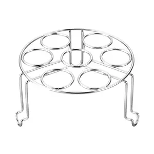 New arrival wholesale kitchen pressure cooker heavy duty reusable stainless steel egg steamer rack trivet stand