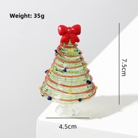 Ornement de Noël en verre fait main en gros pour bureau, décoration de bureau, cadeau de fêtes