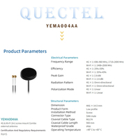 Antena Externa 4G WiFi 2 en 1 con Montaje de Tornillo YEMA004AA, Conector Macho, IP66 Impermeable, para Rastreador de Vehículos, Router de IoT