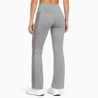 Pantalon de yoga taille haute pour femme, avec empiècements en maille, cordon de serrage, coupe évasée, respirant, confortable et doux, extensible, idéal pour le yoga, le Pilates, la gym, la course et le fitness.