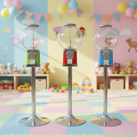 Distributeur automatique de bonbons en métal à monnayeur, distributeur de capsules de jouets, distributeur de bonbons, système de paiement par jetons avec support