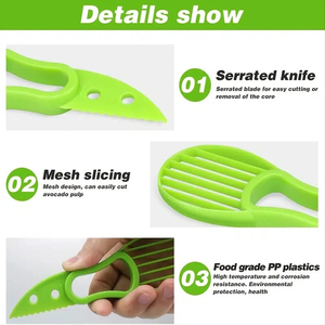 Wholesale New Avocado Slicer Peeling Pit <b>Fruit</b> Knife Pulp Separator Plastic Kitchen Cutting <b>Tools</b> Accessories - Product Image 4