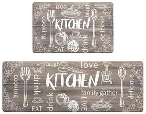 Ensemble <span class=keywords><strong>de</strong></span> <span class=keywords><strong>tapis</strong></span> <span class=keywords><strong>de</strong></span> <span class=keywords><strong>cuisine</strong></span> modernes lavables et colorés, 2 pièces, <span class=keywords><strong>tapis</strong></span> <span class=keywords><strong>de</strong></span> sol rembourrés imperméables antidérapants - Product Image 1