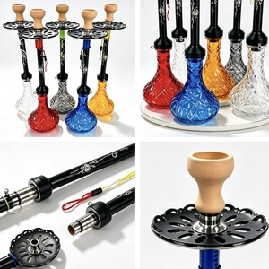 Cachimba Moderna de Aluminio Mini con una Sola Manguera, Base de Vidrio con Acabado Espejo y Caja de Regalo - Product Image 2