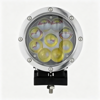 5.5Inch 45W Round LED Work Light 4D Lens IP68 Waterproof 12-48V Auxiliary Driving Lamp for Offroad Car Truck Forklift Machinery