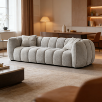 Canapé compressé sous vide en gros, style crème moderne de luxe, canapé droit sans cadre, chaise, mobilier de salon