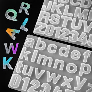 Moldes <span class=keywords><strong>de</strong></span> Silicona con 26 Letras del Alfabeto, para Hacer Colgantes Creativos con <span class=keywords><strong>Números</strong></span>, Resina Epoxi, Llaveros - Product Image 1