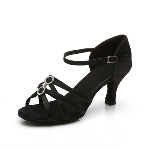 Chaussures de danse de salon <span class=keywords><strong>salsa</strong></span> latine pour femmes en cuir véritable Chaussures de tango - Product Image 4