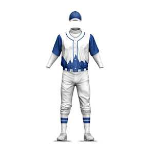 Premium Men's Softball Uniform Custom Team Jersey Integrated Belt Loop Double Layer Jersey & Pants Set - Product Image 1