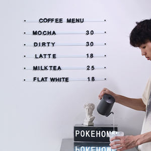 Menú de pegatinas magnéticas blancas para nevera para cafetería o cafetería, número de letra, tiras negras, espumas EVA, succión magnética - Product Image 2