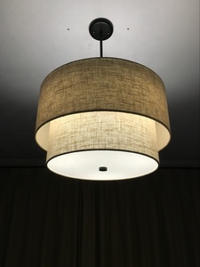 Lámpara Colgante Moderna de 2 Niveles con Pantalla de Tela, Lámpara de Techo <span class=keywords><strong>para</strong></span> Sala de Estar, Dormitorio, Hotel, <span class=keywords><strong>Lamparas</strong></span> - Product Image 6