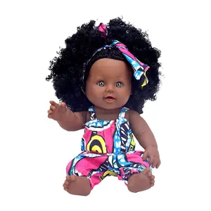 Mới Nhất 12 Inch 30CM Bady Búp Bê Dễ Thương VINYL Đen Curls Tóc Đáng Yêu Cô Gái Búp Bê Cho Trẻ Em Ngày Sinh Nhật Quà Tặng