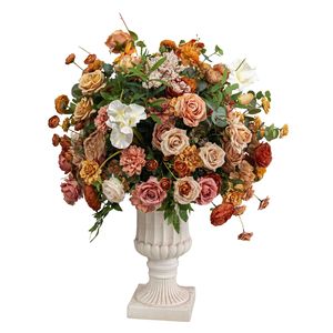 Artificial <strong>Burnt</strong> Orange Floral Set for Wedding Backdrop Window <strong>Display</strong> and Photography Prop Decor Arrangements - Product Image 5