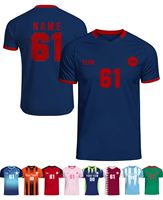 Machine d'impression pour maillots de football à manches courtes surdimensionnés, numéros, noms, écussons, 100% polyester, anti-plis, séchage rapide, OEM