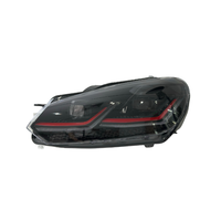 Ensemble de phares de voiture pour VW Golf 6 2009-2012, feux de jour, DRL bicolore rouge et blanc